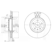 Тормозной диск DELPHI для ALFA ROMEO 164 (164_) 3.0 24V (164.K1)