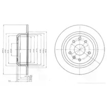 Тормозной диск DELPHI для JAGUAR XJ (XJ40, XJ81) 6 3.2 24V
