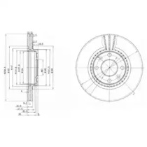Тормозной диск DELPHI для NISSAN KUBISTAR (X76) 1.5 dCi