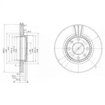 Тормозной диск DELPHI для NISSAN KUBISTAR (X76) 1.5 dCi