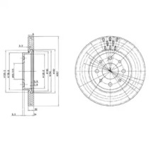 Тормозной диск DELPHI для ALFA ROMEO 146 (930_) 1.7 i.e. 16V (930.B1)