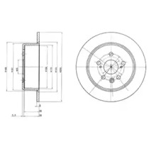 Тормозной диск DELPHI для TOYOTA CARINA E седан (_T19_) 1.8 i 16V (AT191)