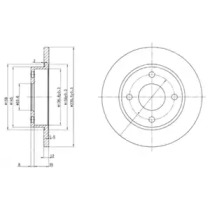 Тормозной диск DELPHI для MAZDA 121 III (JASM, JBSM) 1.8 D