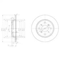 Тормозной диск DELPHI для HONDA PRELUDE IV (BB_) 2.3 i 16V (BB2)
