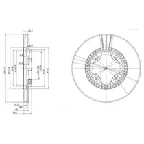Тормозной диск DELPHI для HONDA ACCORD V (CC, CD) 2.0 i S
