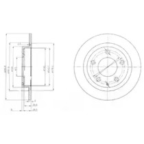 Тормозной диск DELPHI для MAZDA 323 C V (BA) 1.8 16V