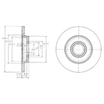Дисковой тормозной механизм DELPHI для VW TRANSPORTER IV c бортовой платформой/ходовая часть (70XD) 1.9 TD