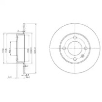 Тормозной диск DELPHI для VW POLO (6N2) 1.4 16V