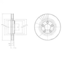 Тормозной диск DELPHI для JAGUAR S-TYPE (X200) 2.7 D