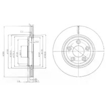 Тормозной диск DELPHI для JAGUAR S-TYPE (X200) 2.7 D