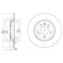 Тормозной диск DELPHI для VW TRANSPORTER IV c бортовой платформой/ходовая часть (70XD) 2.4 D