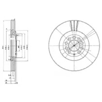 Тормозной диск DELPHI для VW BORA Variant (1J6) 2.8 V6 4motion