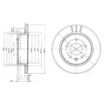 Тормозной диск DELPHI для JAGUAR XK 8 купе (X100) 4.0