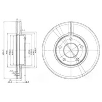 Тормозной диск DELPHI для JAGUAR XK 8 купе (X100) R 4,2