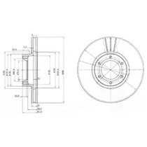 Тормозной диск DELPHI для NISSAN INTERSTAR Фургон (X70) dCi 140