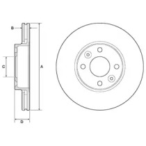 Тормозной диск DELPHI для NISSAN NOTE (E11, NE11) 1.4