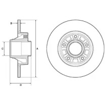 Тормозной диск DELPHI для NISSAN PRIMASTAR Фургон (X83) 2.0