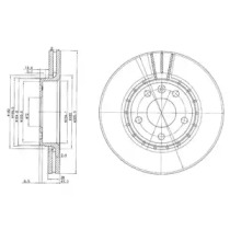 Тормозной диск DELPHI для NISSAN PRIMASTAR Фургон (X83) 2.0