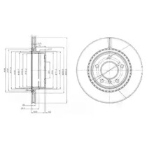 Тормозной диск DELPHI для BMW 3 (F30, F80) 320 i xDrive