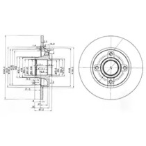 Тормозной диск DELPHI для PEUGEOT 207 CC (WD_) 1.6 16V Turbo