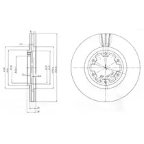Тормозной диск DELPHI для NISSAN PATHFINDER II (R50) 3.5 V6 4WD