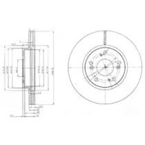 Тормозной диск DELPHI для HONDA CIVIC IX (FK) 1.4 i-VTEC (FK1)