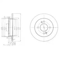 Тормозной диск DELPHI для KIA PICANTO (BA) 1.0