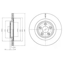 Тормозной диск DELPHI для JAGUAR S-TYPE (X200) 2.7 D