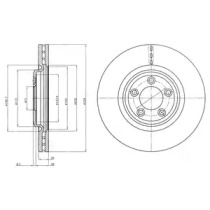 Тормозной диск DELPHI для JAGUAR S-TYPE (X200) 2.7 D
