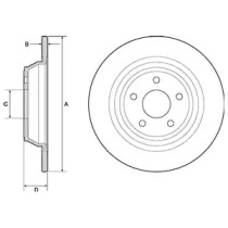Тормозной диск DELPHI для FORD MONDEO V Хэтчбек 2.0 TDCi Bi-Turbo