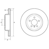 Тормозной диск DELPHI для BMW 3 (F30, F80) 320 i xDrive