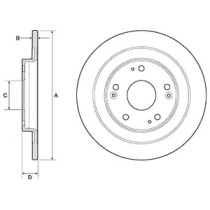Тормозной диск DELPHI для HONDA CIVIC IX (FK) 1.4 i-VTEC (FK1)