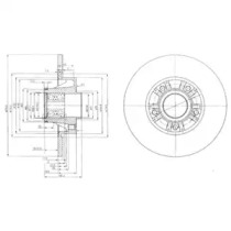 Тормозной диск DELPHI для NISSAN PRIMASTAR Фургон (X83) 2.0