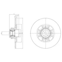 Дисковой тормозной механизм DELPHI для RENAULT CLIO I (B/C57_, 5/357_) 1.4