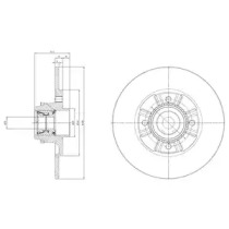 Дисковой тормозной механизм DELPHI для RENAULT CLIO I (B/C57_, 5/357_) 1.4
