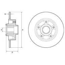 Тормозной диск DELPHI для RENAULT MEGANE III купе (DZ0/1_) 2.0 R.S.