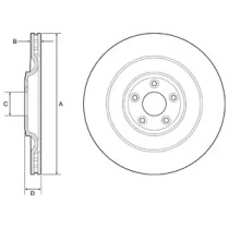 Тормозной диск DELPHI для JAGUAR F-TYPE купе (X152) 5.0 R