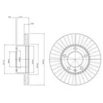 Тормозной диск DELPHI для NISSAN INTERSTAR Фургон (X70) dCi 140