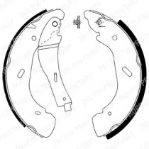 Тормозная колодка / накладка DELPHI для FORD TRANSIT c бортовой платформой/ходовая часть (FM_ _, FN_ _) 2.4 TDCi