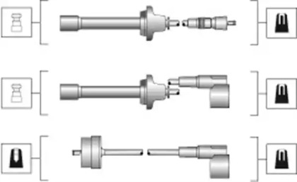 Свечной кабель / соединительные элементы MAGNETI MARELLI для ALFA ROMEO 164 (164_) 3.0 V6 (164.AD, 164.AH, 164.AB)