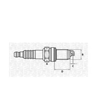 Свеча зажигания MAGNETI MARELLI для CHEVROLET AVEO седан (T250, T255) 1.2 LPG
