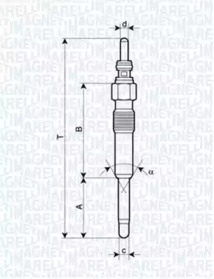 Свеча накаливания MAGNETI MARELLI для VW MULTIVAN V (7HM, 7HN, 7HF, 7EF, 7EM, 7EN) 1.9 TDI