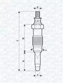 Свеча накаливания MAGNETI MARELLI для MERCEDES-BENZ T1 автобус (602) 310 D 2.9