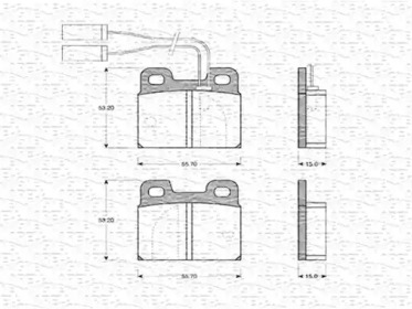 Тормозные колодки MAGNETI MARELLI для ALFA ROMEO ALFETTA (116_) 1.8 (116.B2)