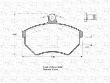 Дополнительные работы MAGNETI MARELLI для VW GOLF II (19E, 1G1) 1.8 GTI 16V