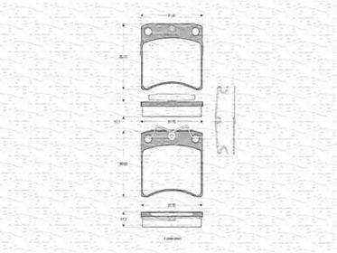 Дисковой тормозной механизм MAGNETI MARELLI для VW TRANSPORTER IV c бортовой платформой/ходовая часть (70XD) 1.9 TD