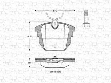 Дисковой тормозной механизм MAGNETI MARELLI для ALFA ROMEO 146 (930_) 2.0 16V Quadrifoglio (930.B5)