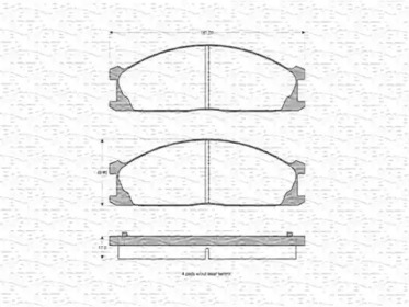 Тормозные колодки MAGNETI MARELLI для FORD MAVERICK (UDS, UNS) 2.7 TD