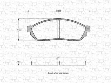 Тормозные колодки MAGNETI MARELLI для HONDA CIVIC II Хэтчбек (SS, SL) 1300 L (SS)