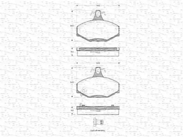 Тормозные колодки MAGNETI MARELLI для DAEWOO MUSSO (FJ) 2.3